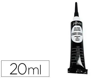 Cerne relief pébéo peinture vitrail coloris noir tube 20ml