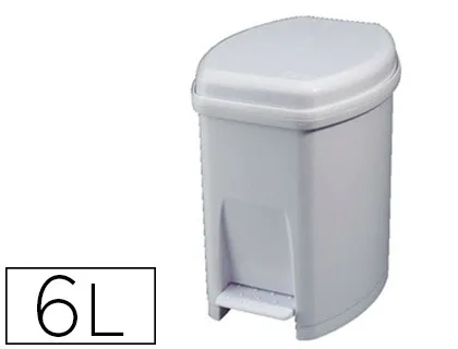 Poubelle pédale plastique seau intérieur 6l 270x215x265mm