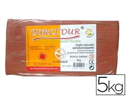Argile autodurcissante solargil durci'dur coloris rouge pain 5kg