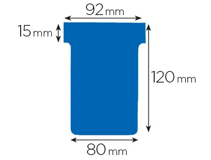 Fiche planning nobo indice 3 15x92x120x80mm coloris bleu étui 100 unités