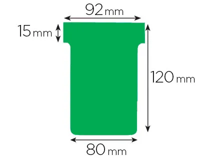 Fiche planning nobo indice 3 15x92x120x80mm coloris vert étui 100 unités