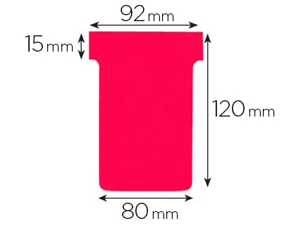 Fiche planning nobo indice 3 15x92x120x80mm coloris rouge étui 100 unités