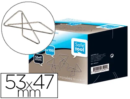 Attache croisée safetool géante 53x47mm boîte carton 100 unités