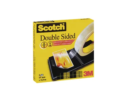 Ruban adhésif scotch double face 665 sans intercalaire 12mmx33m