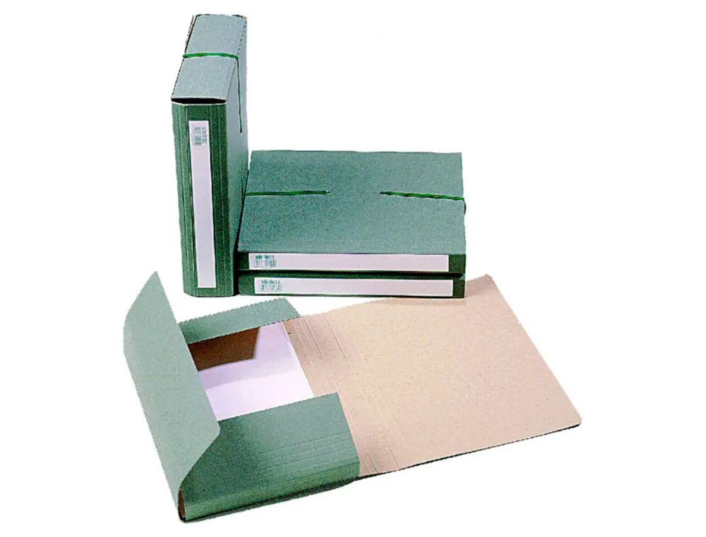 Dossier archives extendos carton épais pelliculé 240x320mm dos 30 à70mm 3 rabats élastique étiquette dos coloris vert