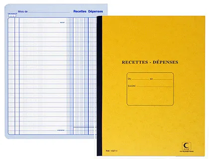 Registre standard elve piqué A4 210x297mm recettes dépenses 80 pages