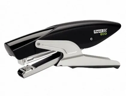 Pince à agrafer rapid éco 100% recyclé 73x36x174mm 20f agrafes 24/6 et 26/6 coloris noir