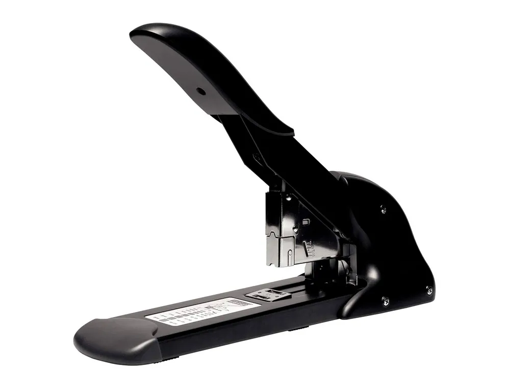 Agrafeuse rapid hd210 corps acier levier gainé abs socle antidérapant grande capacité 210f coloris noir