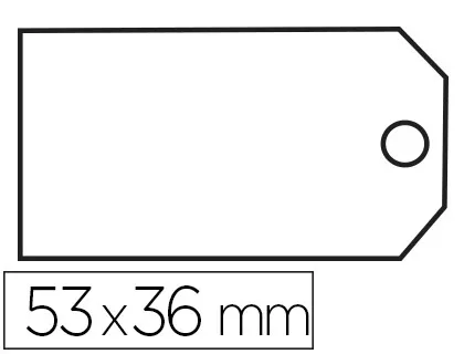 Étiquette à fil apli agipa 36x53mm cartonnette blanche fil blanc coton paquet 100 unités