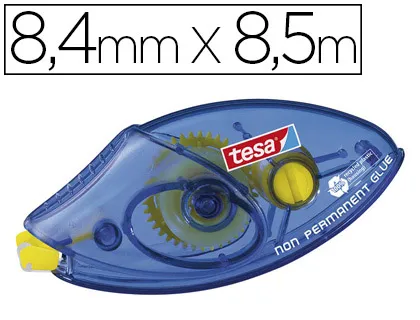 Colle tesa roller jetable adhésion temporaire ergonomique ruban haute qualité plastique emballage recyclé 8.4mmx8.5m