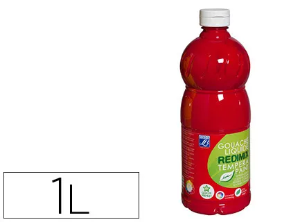 Gouache lefranc bourgeois liquide redimix non toxique fluide couvrante prête à l'emploi vermillon flacon 1000ml