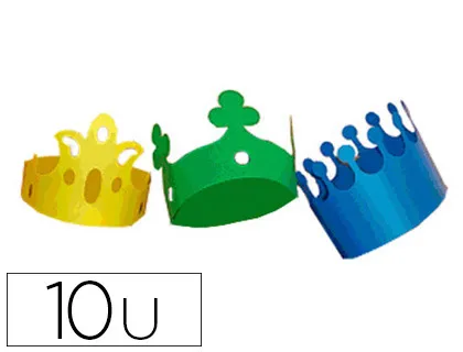 Pochoir couronne 5 formes différentes longueur 630mm largeur 120mm lot 10 unités