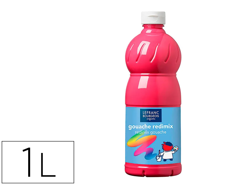 Gouache lefranc bourgeois redimix non toxique fluide couvrante prêt emploi coloris chair flacon 1000ml