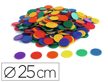 Jeton de tri oz international diamètre 25mm 6 coloris assortis opaques lot 500 unités