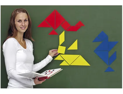 Tangram magnétique culture club 2000 3 coloris lot 3 unités