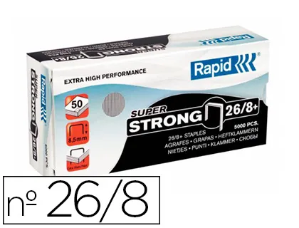 Agrafe rapid 26/8 super strong boîte 5000 unités