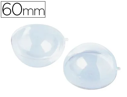 Boule plastique culture club 2000 à décorer diamètre 60mm cristal 10 unités