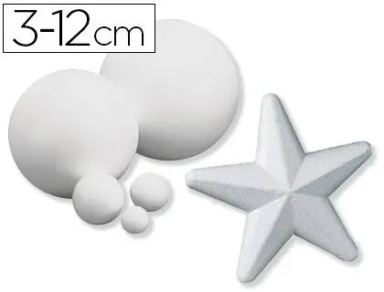 Boule styropor everyday à décorer diamètre 3/12cm contient 50 unites