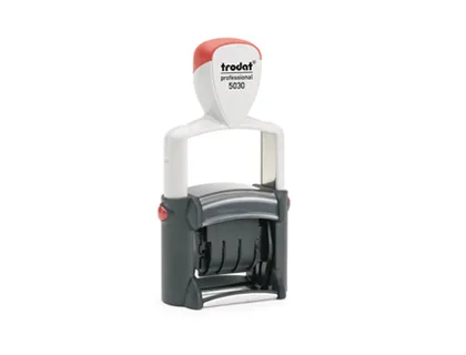 Tampon dateur trodat 5030 métallique léger incassable date 4mm encrage automatique usage répétitif encre noire