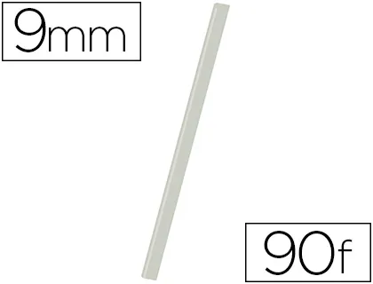 Baguette relier exacompta serodo découpe arrondie facilite insertion 90f épaisseur 9mm 297mm transparent boîte 25u