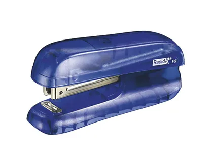 Agrafeuse mini rapid f5 40x28x95mm 10 feuilles agrafes nº10 coloris bleu