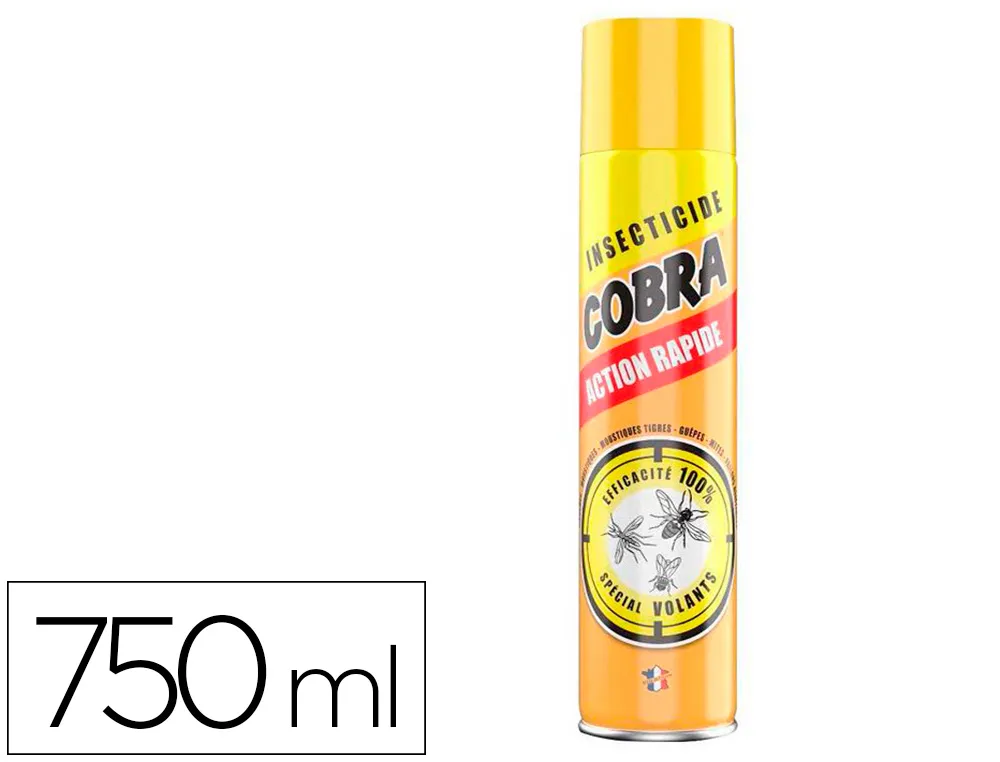 Insecticide cobra insectes volants efficacité immédiate longue durée aérosol 750ml