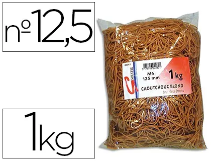 Bracelet caoutchouc sign étroit 125x1.5mm sachet 1kg