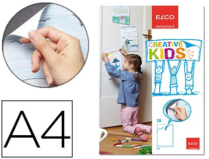 Bloc dessin elco A4 25 feuilles adhésives repositionnables