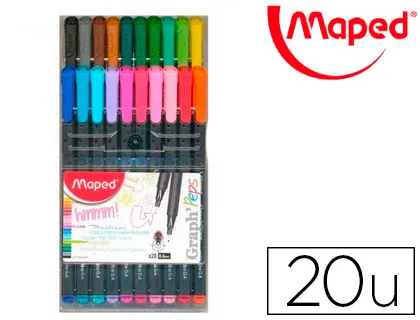 Crayon couleur maped color pep's triangulaire mine tendre résistante sans écharde coloris lumineux étui carton 18u