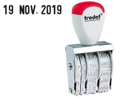Tampon dateur trodat 1010 encrage séparé changement par molette date 4mm utilisation avec tampon encreur