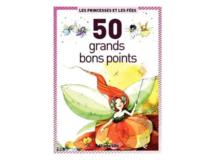 Bon point éditions lito les princesses et les fées texte pédagogique au verso 140x102mm boîte 50 unités