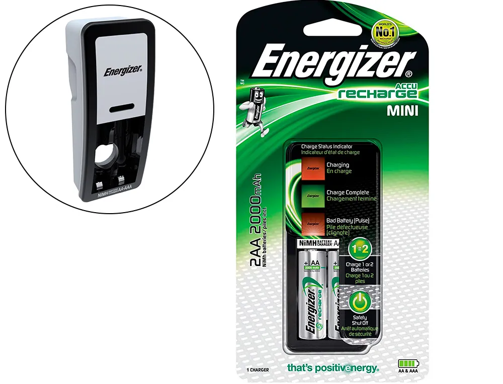 Mini charger+2 piles rech hr62000mah