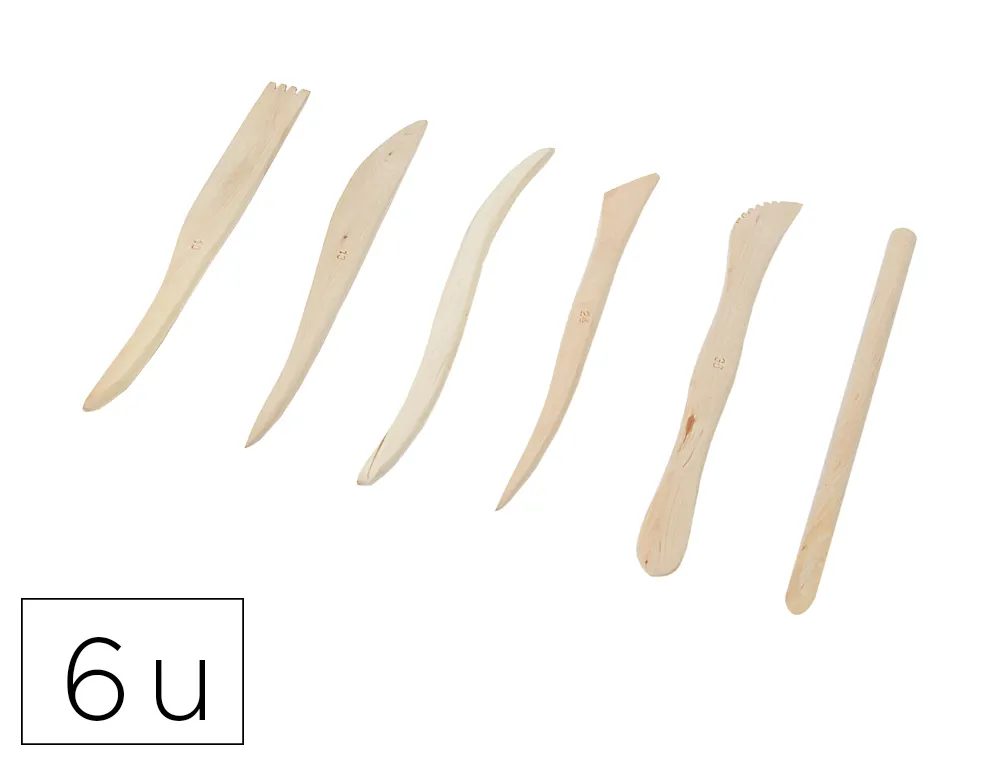 Ebauchoir o'color bois dur et resistant assortis sachet 6 unites