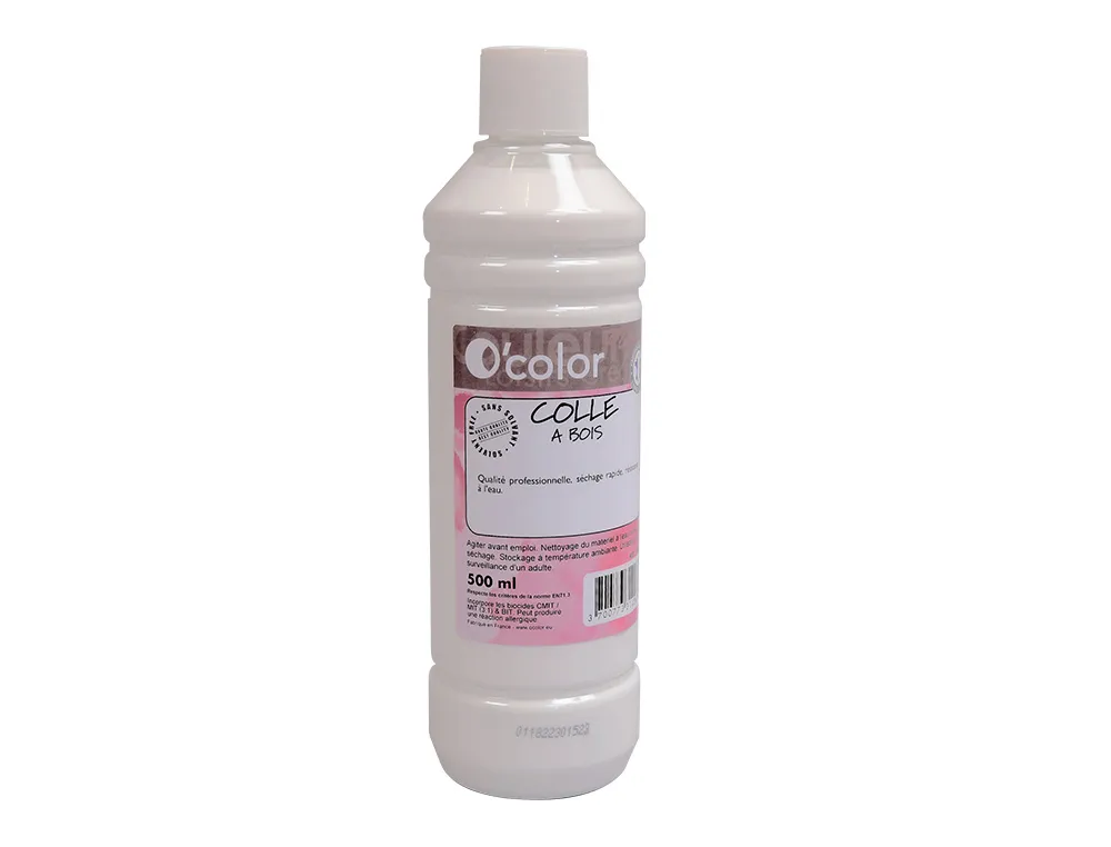 Colle a bois o'color consistance epaisse sans solvant ni acide flacon 500ml