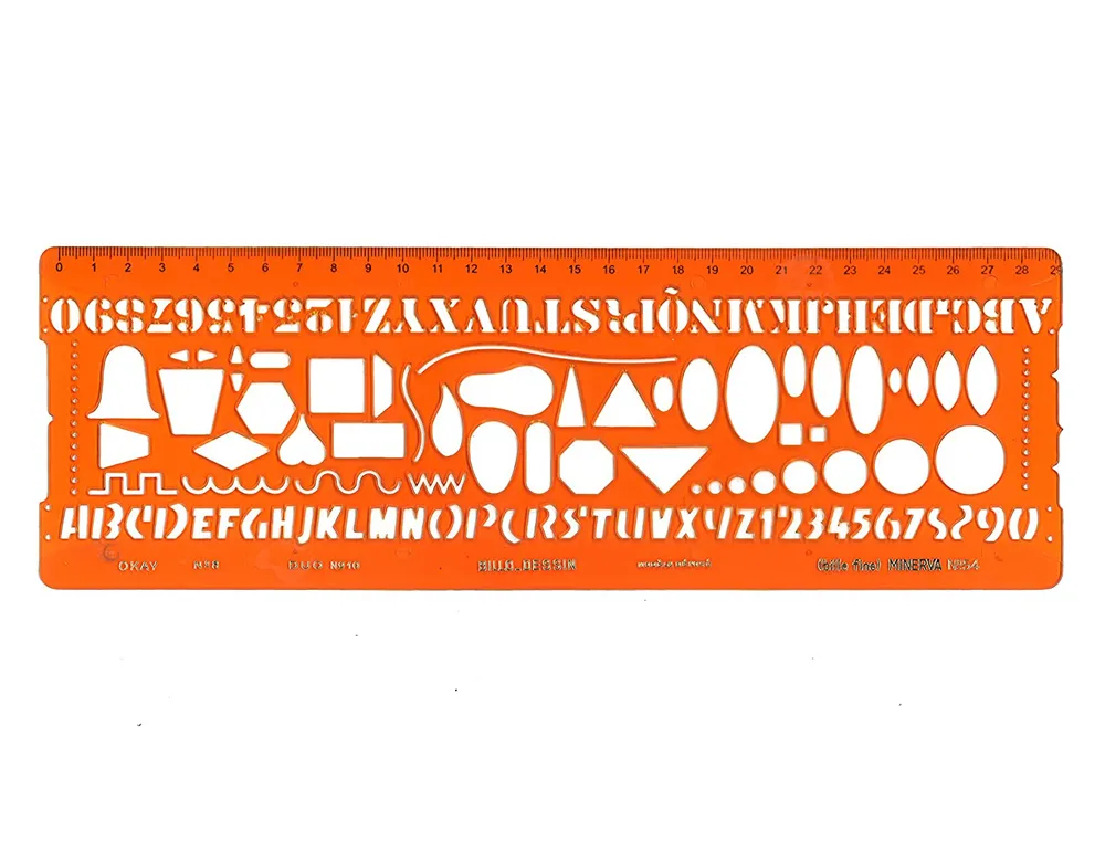 Billographe minerva nº54 trace manu guide plastique coloris orange