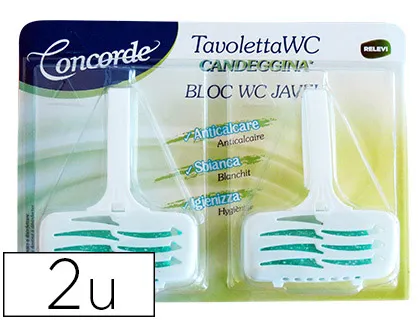 Désodorisant cuvette wc coldis triple action javel détartre blanchit hygiénise lot 2 unités