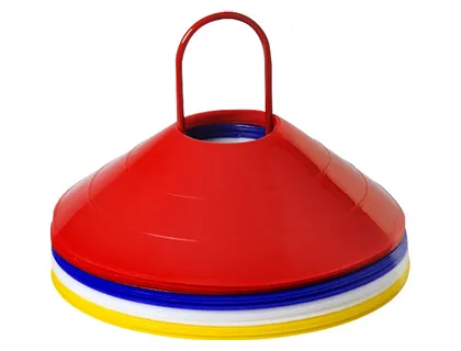 Plot de délimitation plastico rototech avec support diamètre 200mm hauteur 250mm coloris assortis bleu - lot de 20 un