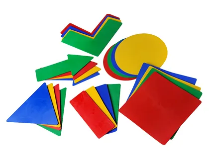 Empreinte géométrique plastico rototech souple 6 formes 4 couleurs lot 24 unités