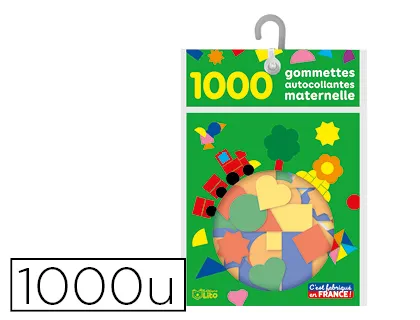 Gommette autocollante éditions lito maternelle sachet 1000 unités