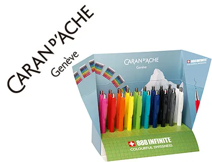 Présentoir de 20 porte-mines caran d'ache 888 infinite 0,7mm coloris assortis 2 par couleur