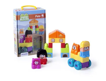 Jeu miniland super blocks pets 20 pi’èces