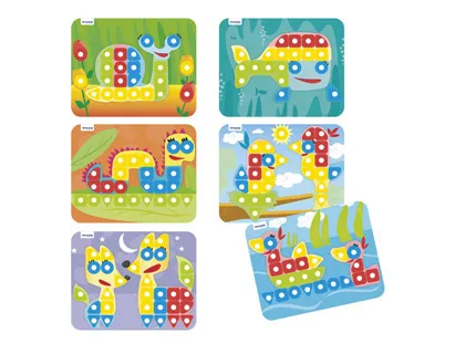 Jeu miniland superpegs pack de 6 planches