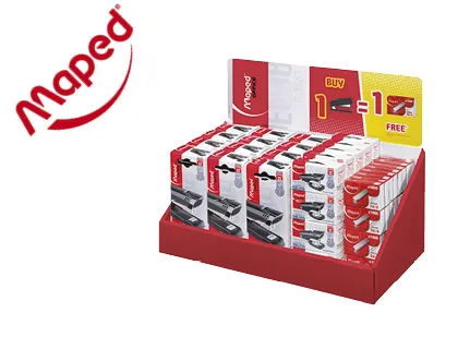 Présentoir de comptoir agrafeuses maped essentials métal