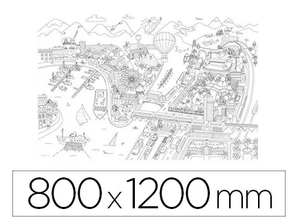 Coloriage géant bouchut villes 80x120cm sous étui carton