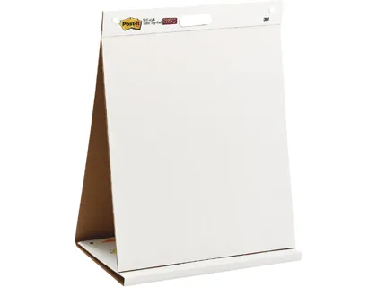 Tableau de reunion post-it easelpad bloc 20 feuilles blanches repositionnables 508x584mm