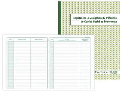 Registre piqué exacompta délégation du personnel du cse 320x240mm 30 pages 100g
