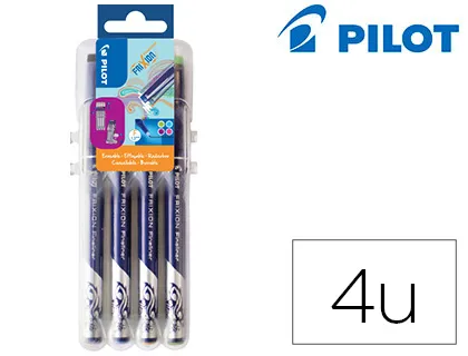 Stylo-feutre pilot evolutive pointe moyenne coloris turquoise vert clair violet rose set de 4 unités