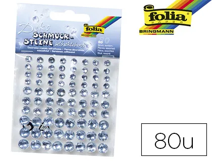 Bijou en pierre folia clear auto-adhésif paquet de 80 pièces