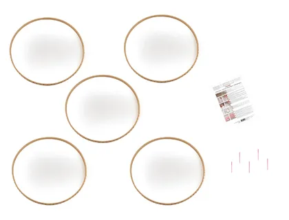 Métier à tisser graine créative rond diamètre 285mm + 5 aiguilles et notice lot 5 unités