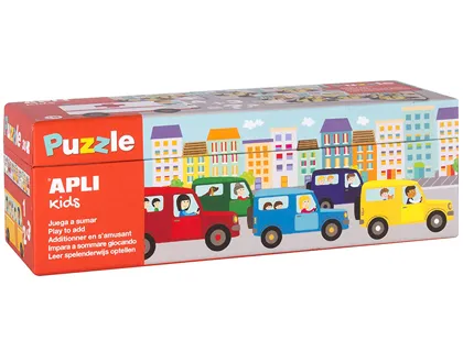 Puzzle apli additions transports boîte de 3 puzzles de 10 pièces